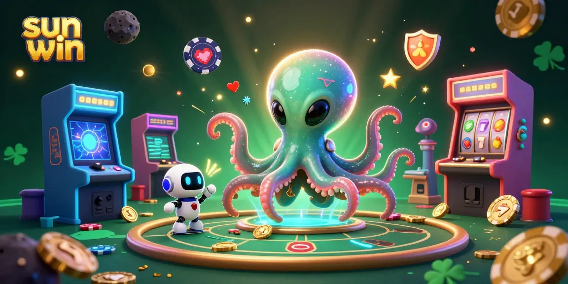 Engage with the sun win gameplay featuring an alien octopus and vibrant casino elements.