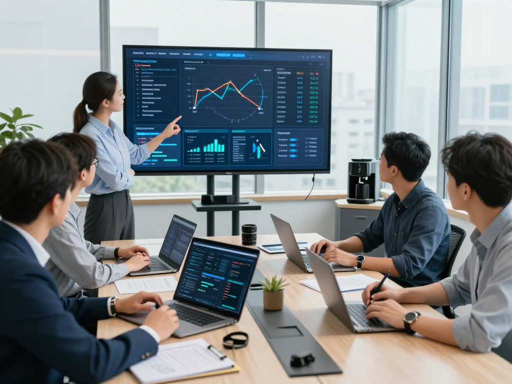 Daten- und IT-Sicherheit Dienstleistung in einem modernen Beratungsbüro mit IT-Sicherheitsexperten bei der Zusammenarbeit an Compliance-Daten und Risikoanalysen.