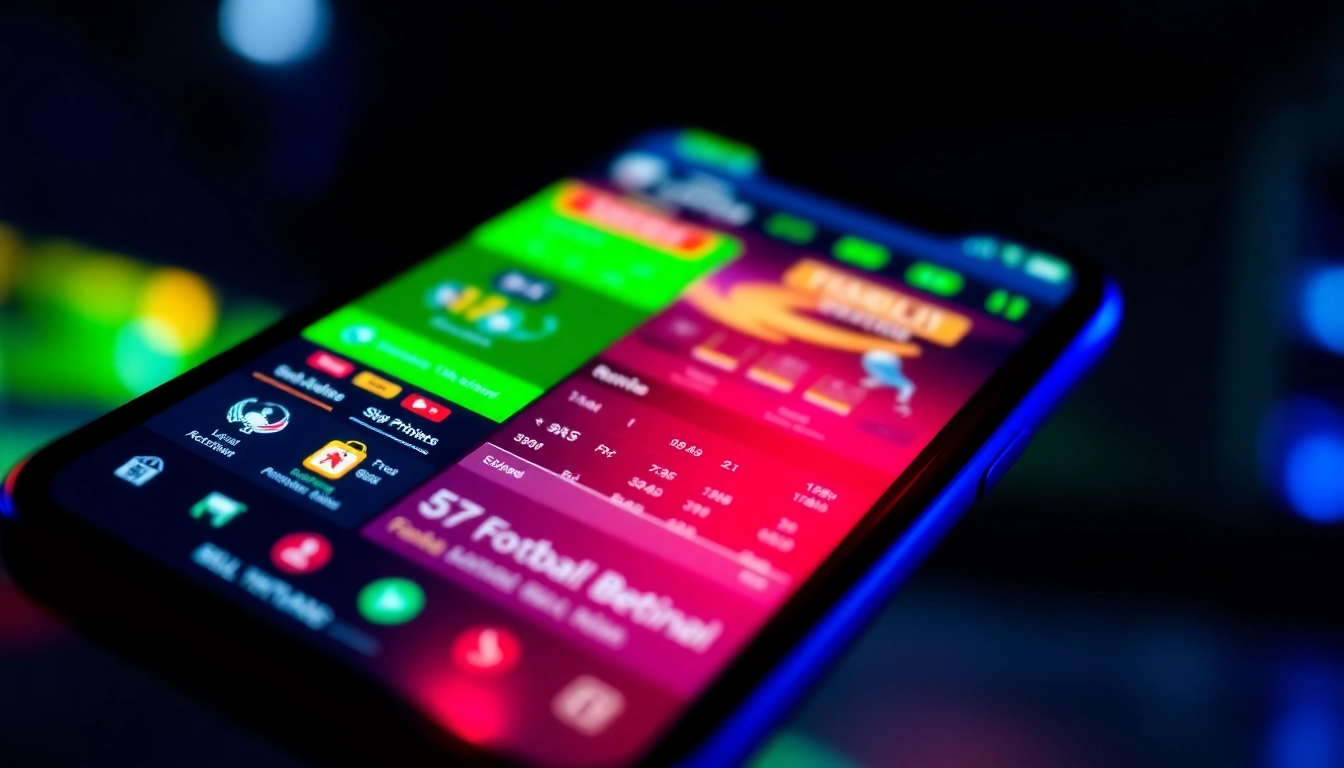 Exciting display of the trangcacuocbongda mobile betting interface with vibrant odds and promotions.