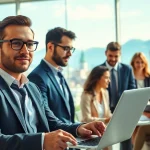 Headhunter Schweiz in einem modernen Büro in der Schweiz mit engagierten Kandidaten.