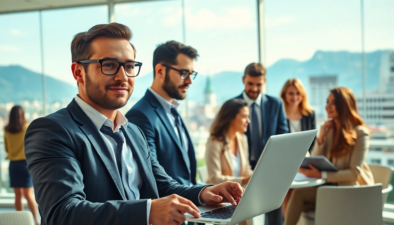 Headhunter Schweiz in einem modernen Büro in der Schweiz mit engagierten Kandidaten.