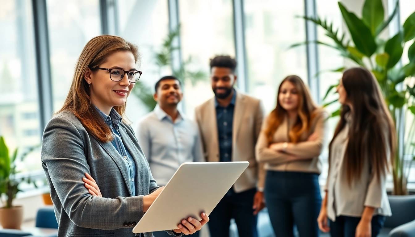 Headhunter Schweiz bespricht Karrieremöglichkeiten mit Kandidaten in einem modernen Büro.