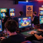 Exciting gaming scene at https://gemwin.pics/ with diverse players engaging in card games and slots.