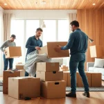 Umzugsunternehmen Schwetzingen verpackt Möbel sorgfältig für einen Umzug in Schwetzingen.