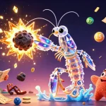 Fabet brings excitement with galactic samurai and victory-themed elements in vibrant 3D illustration.