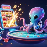Engage in thrilling gameplay at Debetlat with alien octopus and exciting casino elements.