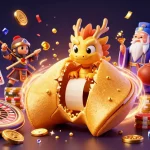 Experience winning moments with qq88-link as a wise dragon reads fortunes amid glittering casino riches.