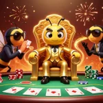 Experience the excitement of high roller casino australia with a dynamic poker scene featuring unique characters and vibrant elements.